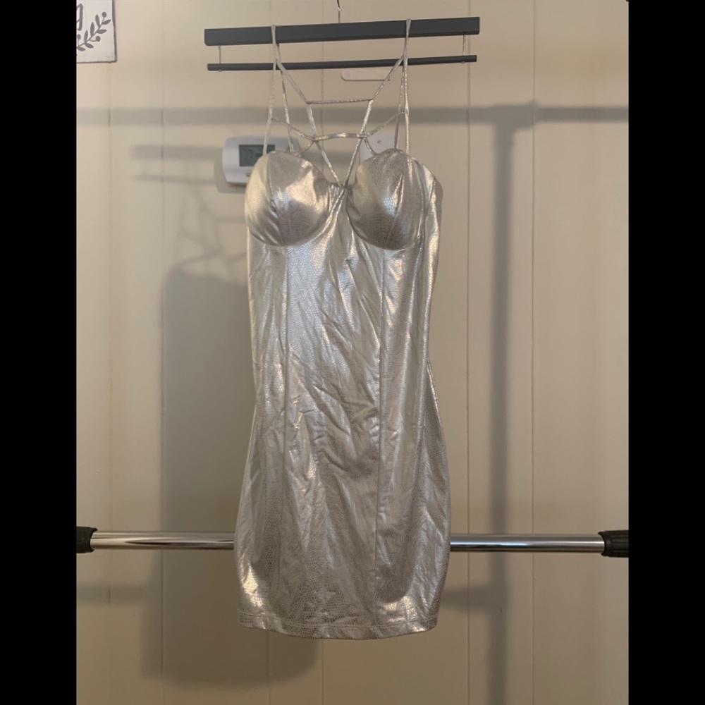 Metallic Bodycon Dress